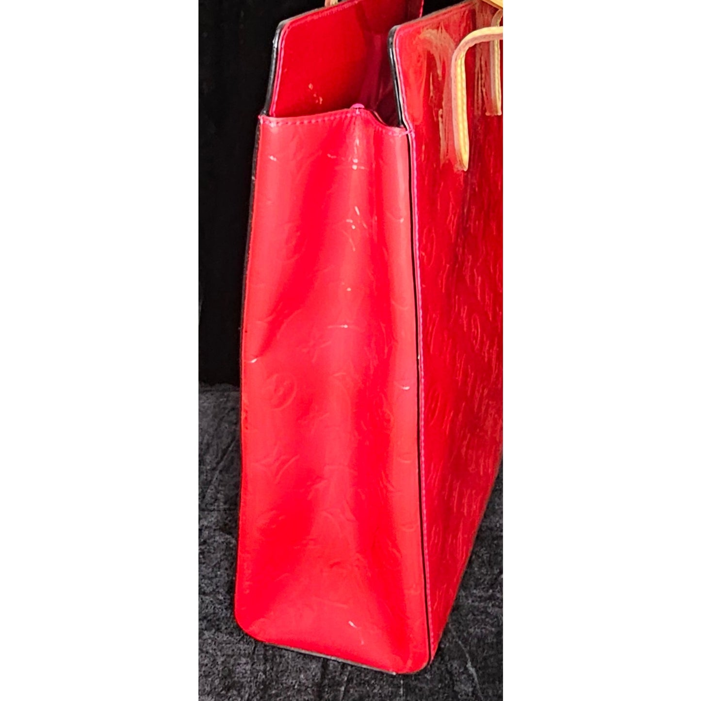Louis Vuitton Red Monogram Vernis Reade MM Tote