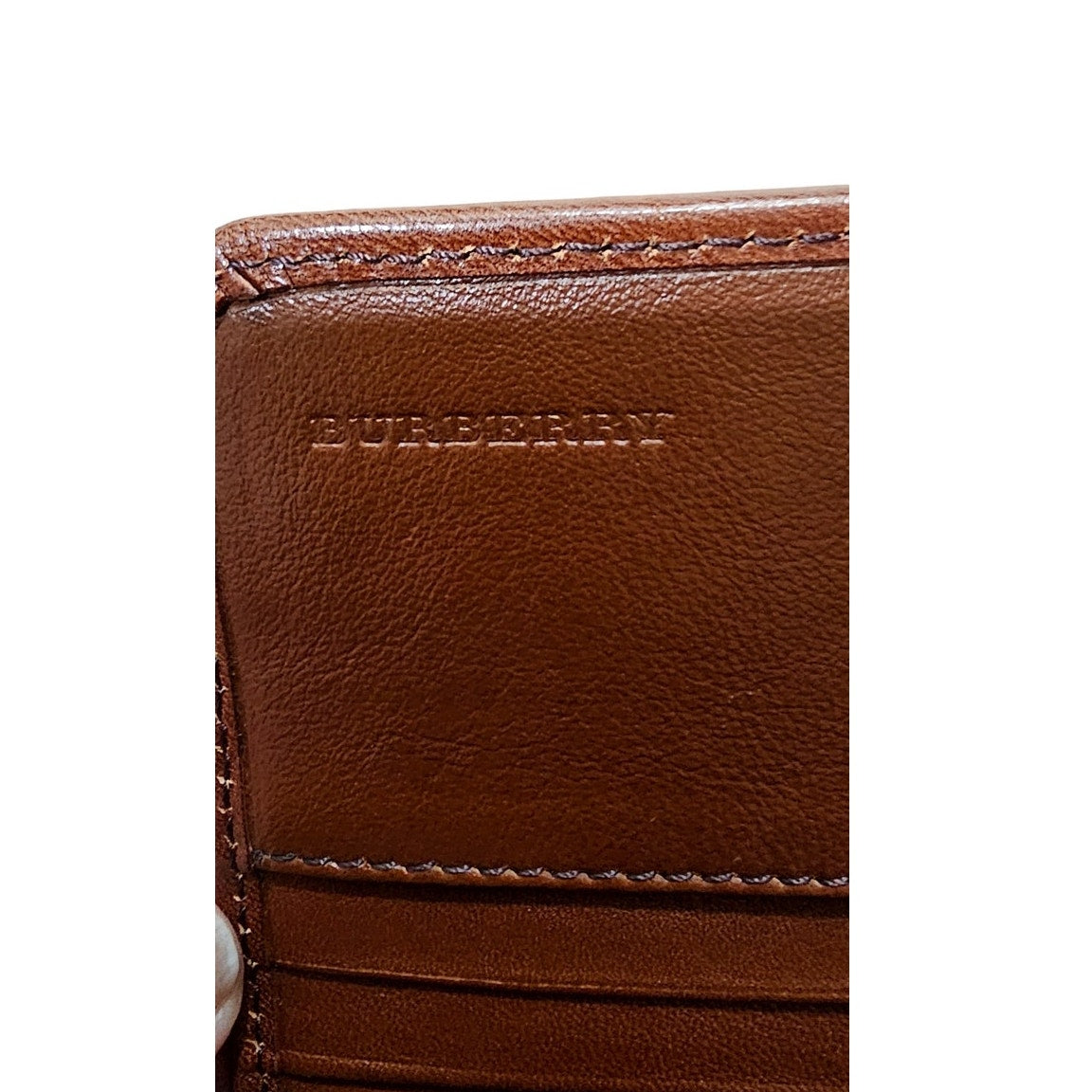 Burberry Brown/Beige House Check Fabric and Leather Leighton Continental Wallet