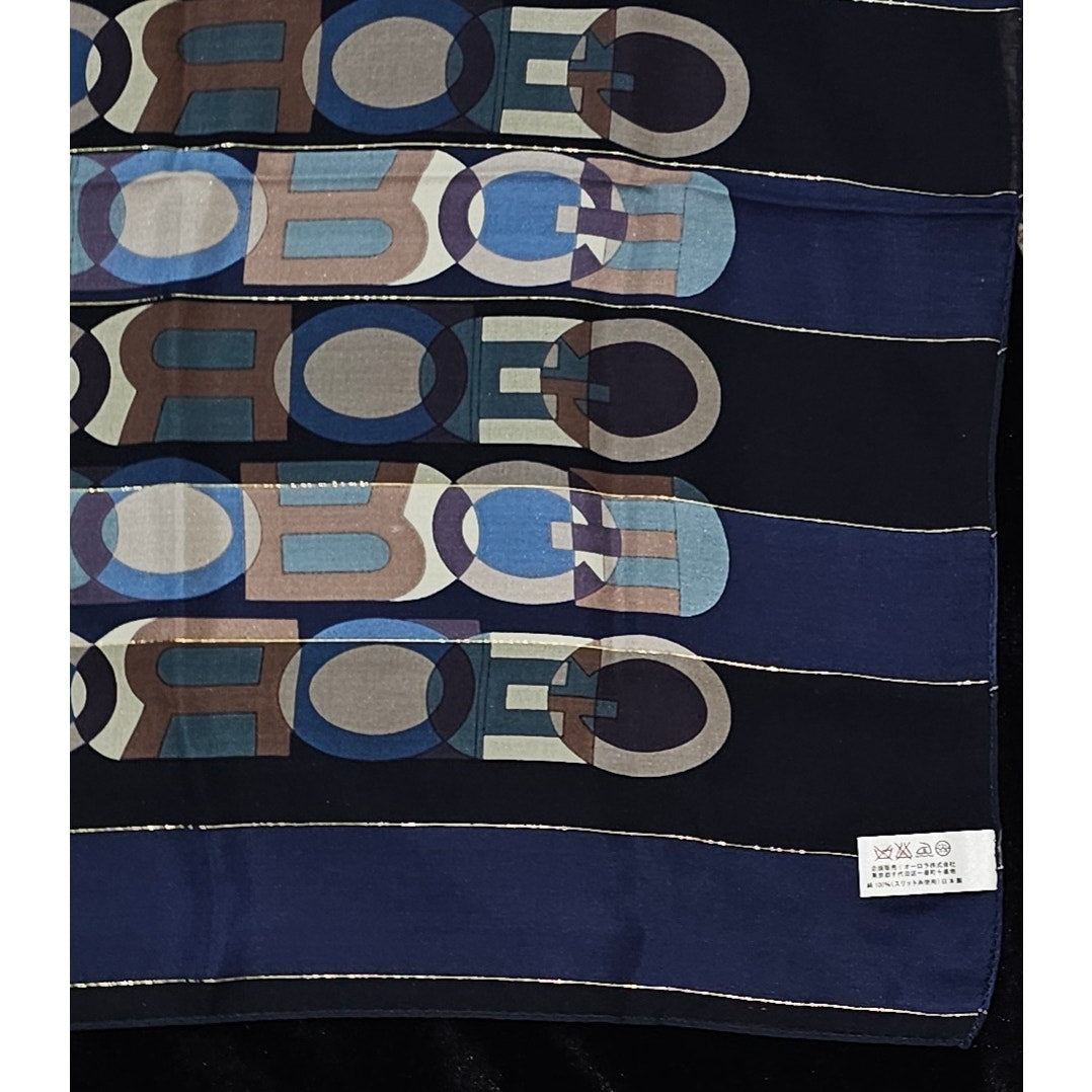 NWT Vintage Balenciaga Geomatric Abstract Baroque Theme Silk Scarf