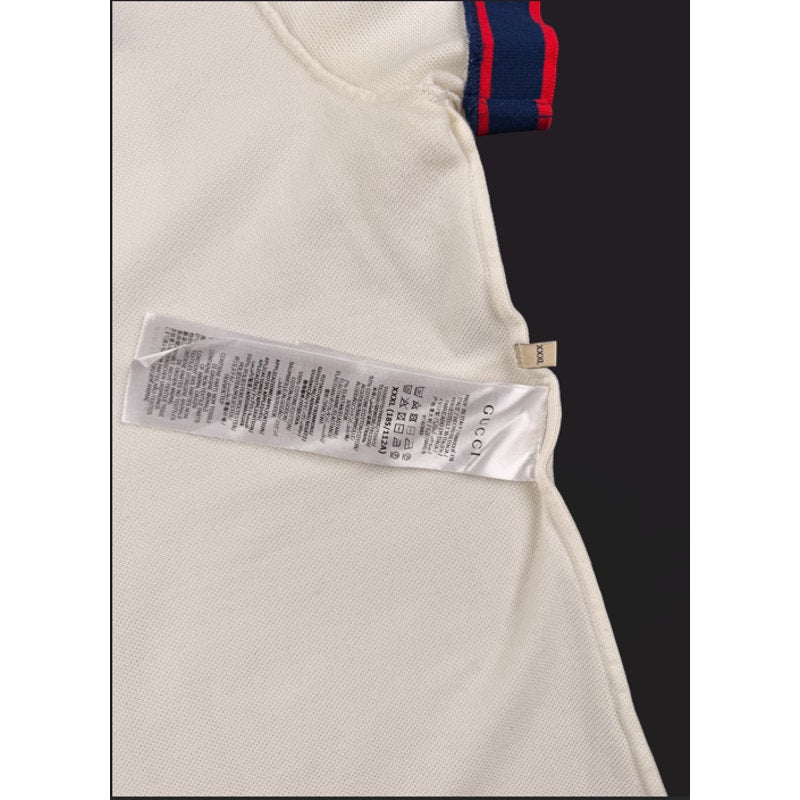 Gucci Cotton Piquet Polo with Interlocking G patch Sz Large