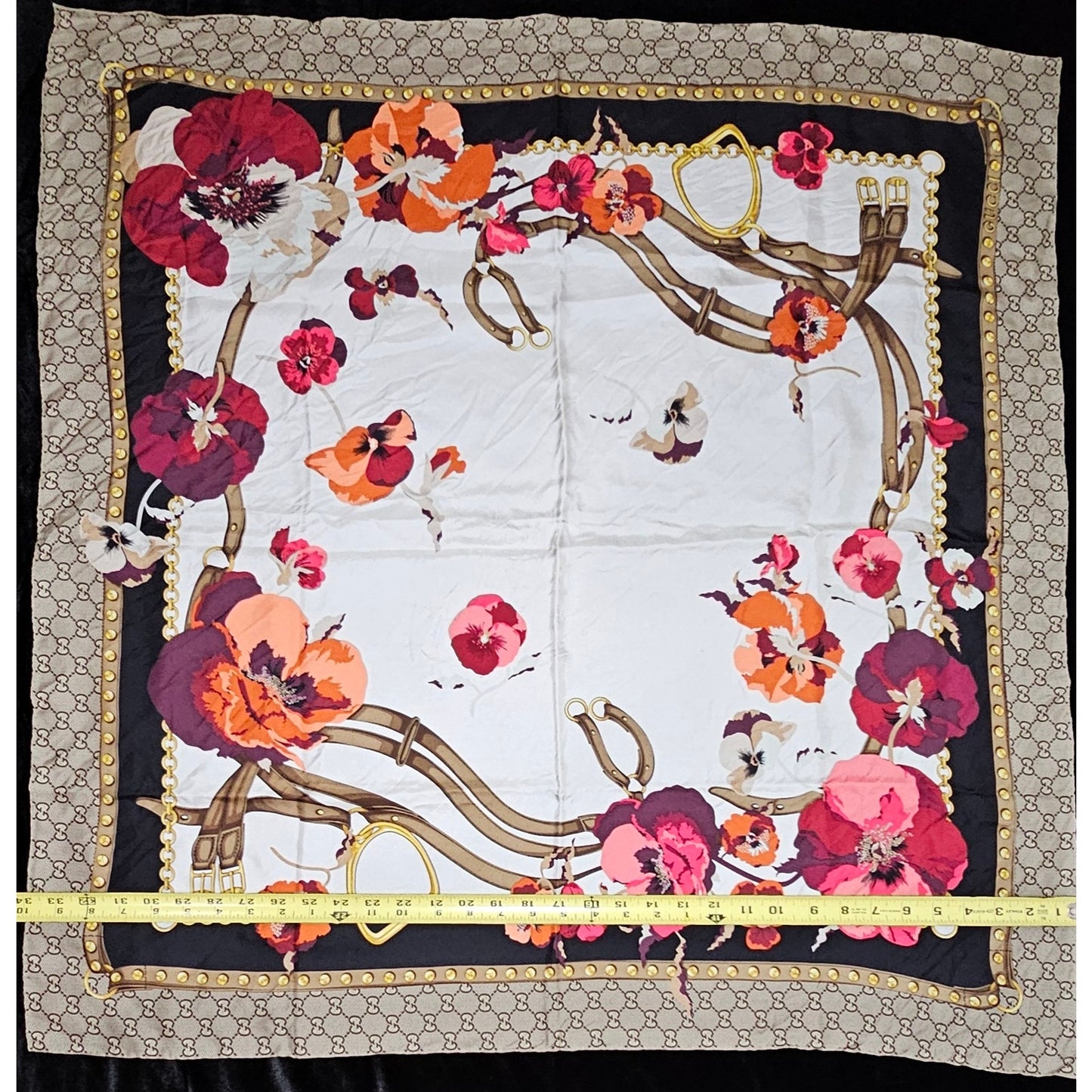 GUCCI Floral Silk Scarf