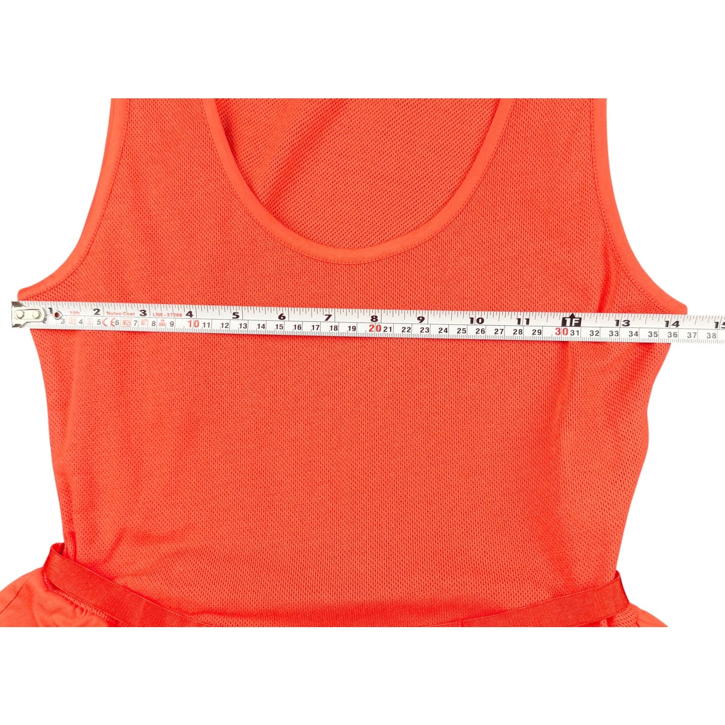 Moncler Orange Cotton Frill Tank Top Sz XS