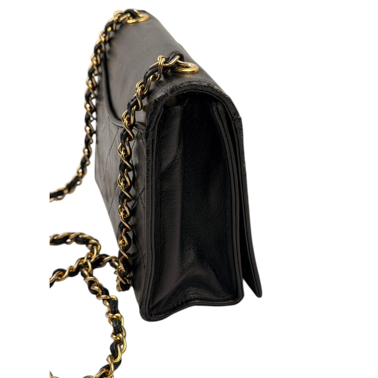 Chanel Lambskin Quilted Timeless CC Small Single Flap Black