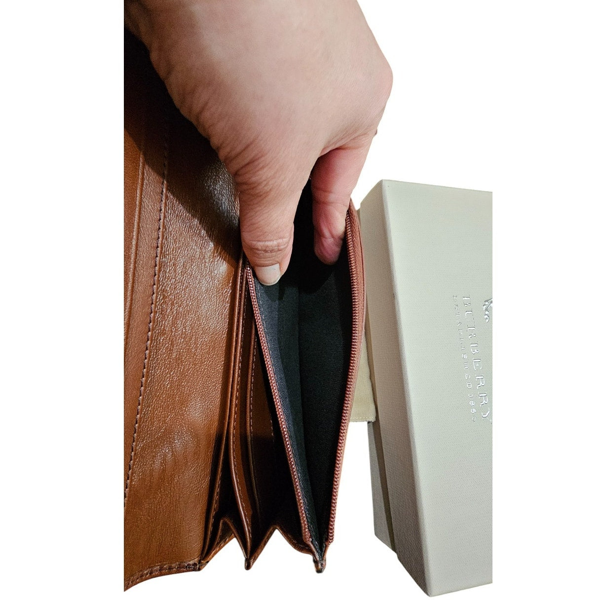 Burberry Brown/Beige House Check Fabric and Leather Leighton Continental Wallet