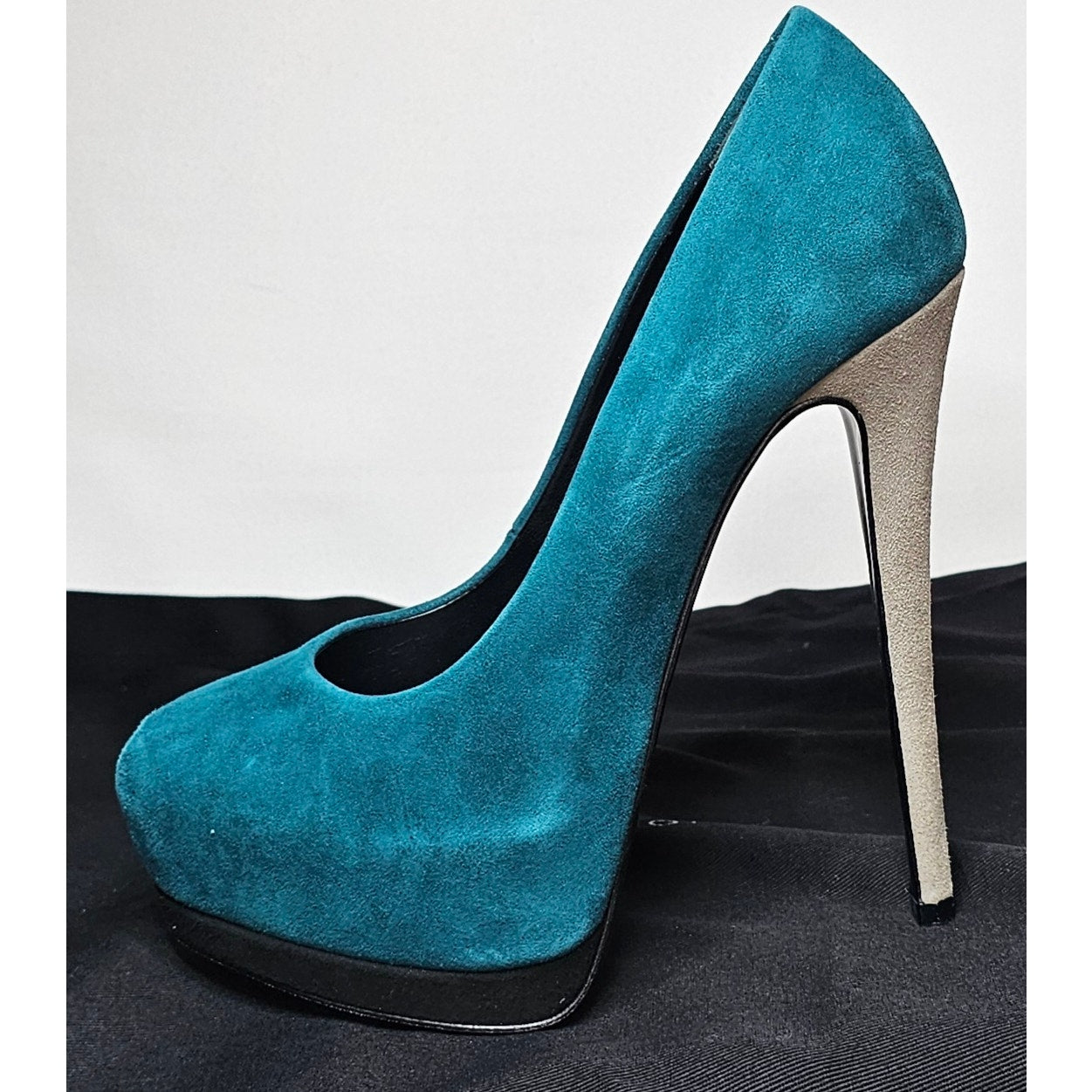 Giuseppe Zanotti Tricolor Suede Nana Platform Pumps.