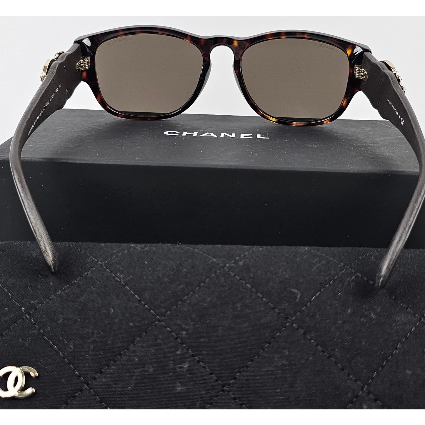 CHANEL Rectangle DARK HAVANA BROWN Sunglasses