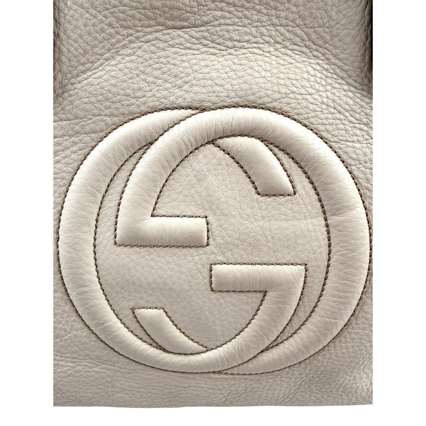 Gucci  Interlocking GG Soho Leather Handbag Ivory
