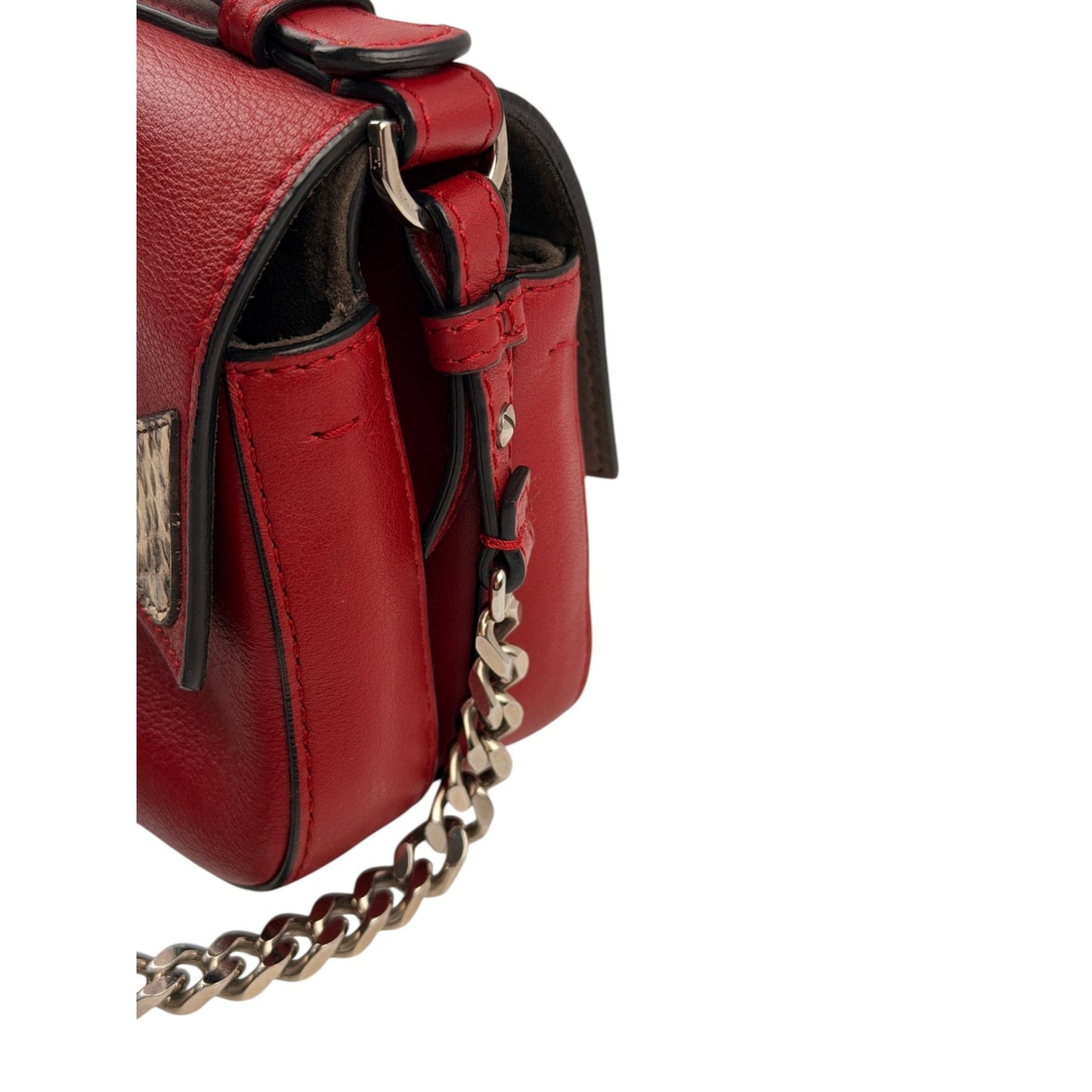 Fendi Micro Monster Baguette Bag red