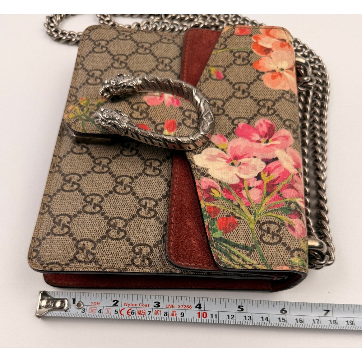 Gucci Beige/Pink GG Blooms Coated Canvas Mini Dionysus Bag