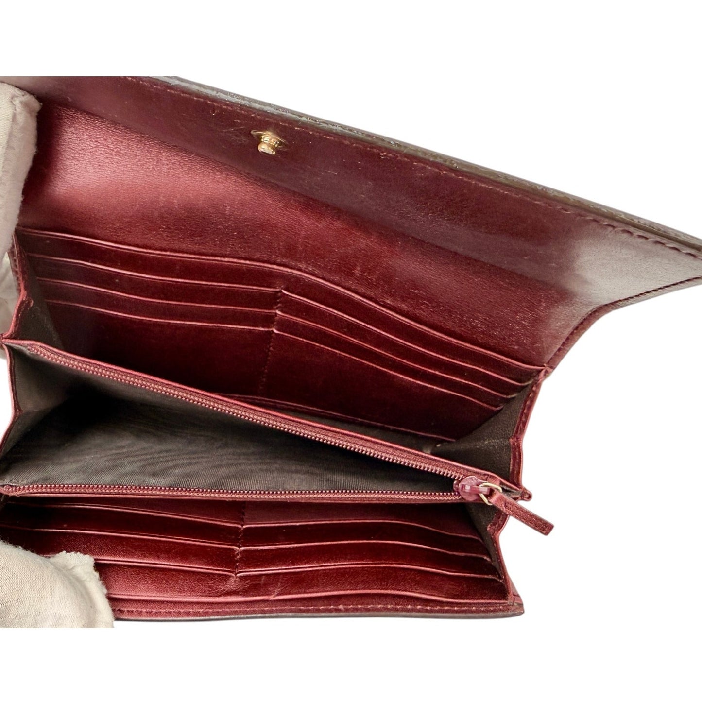Gucci Guccissima Lovely Heart Continental Wallet Burgundy