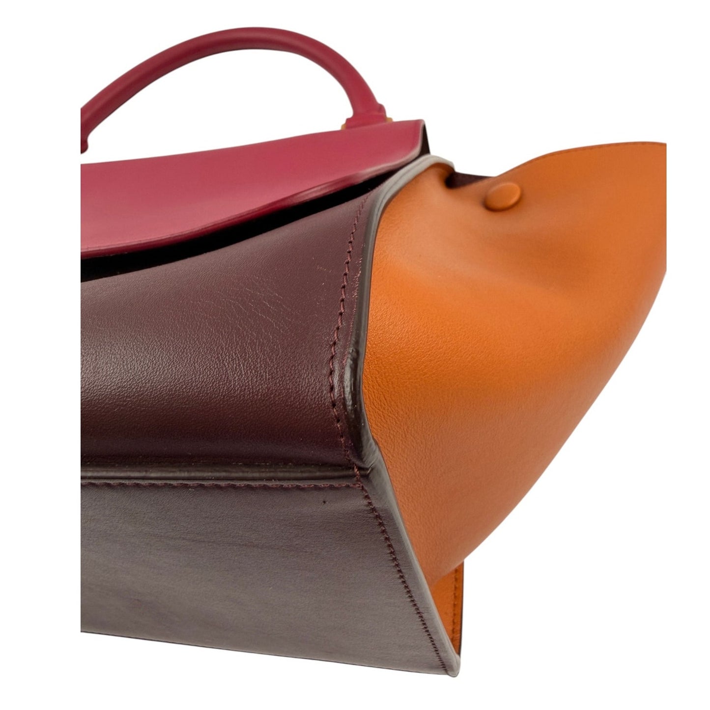 Celine Tri Color Leather Medium Trapeze Bag (orchid)
