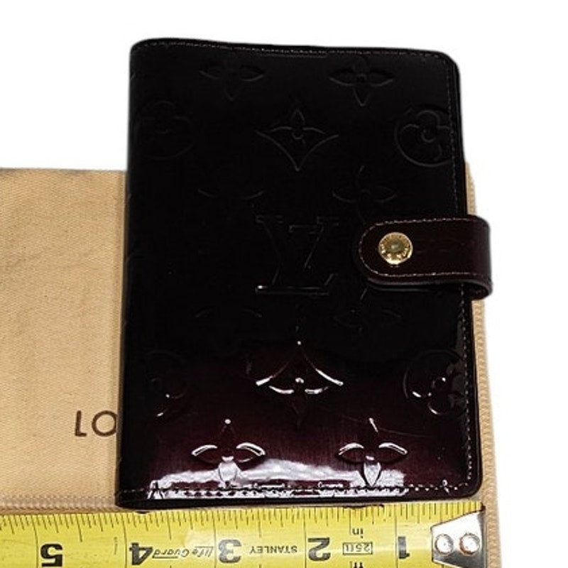 Louis Vuitton Monogram Vernis Agenda PM day planner cover in the color Amarante