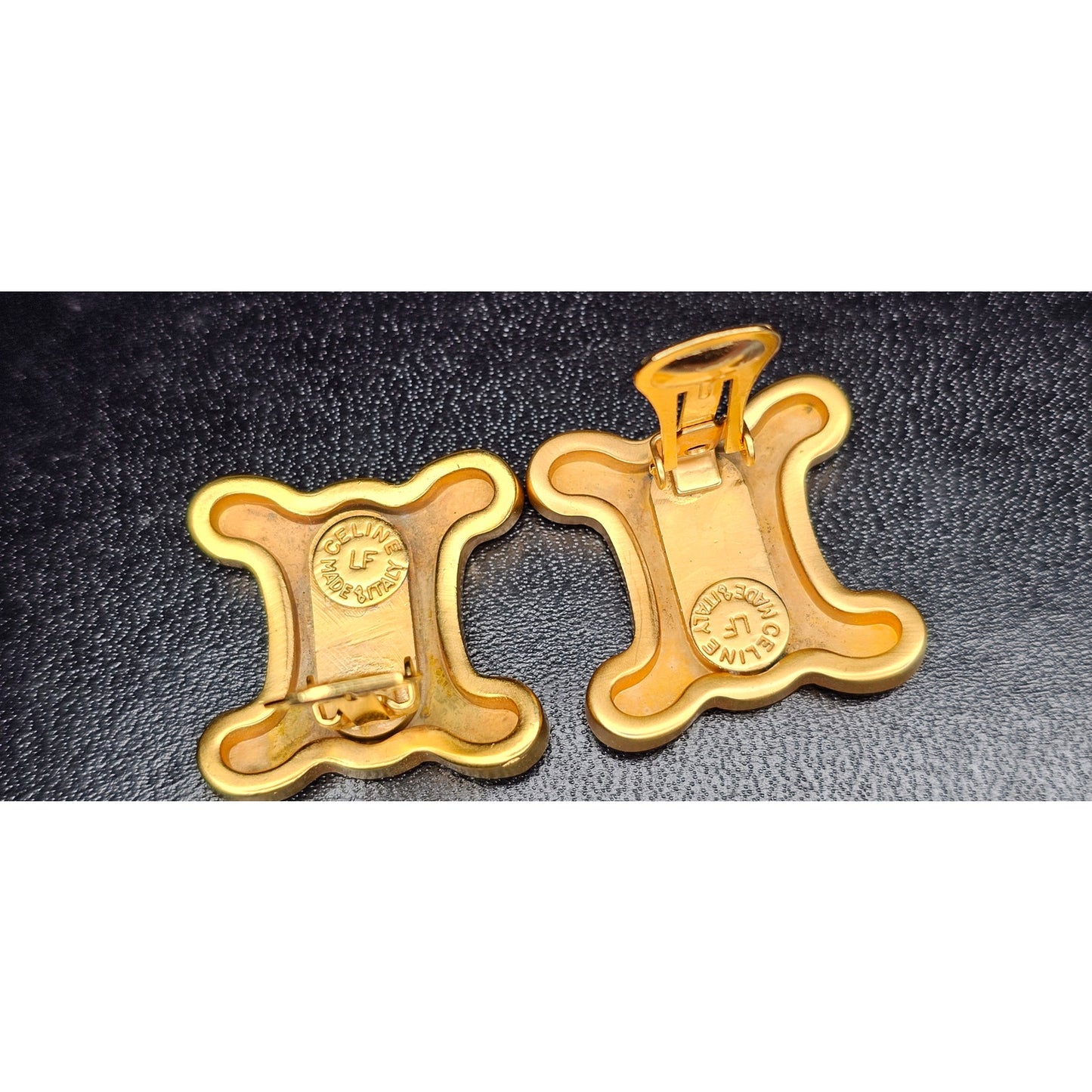 Vintage Celine Triomphe Clip-On Earrings