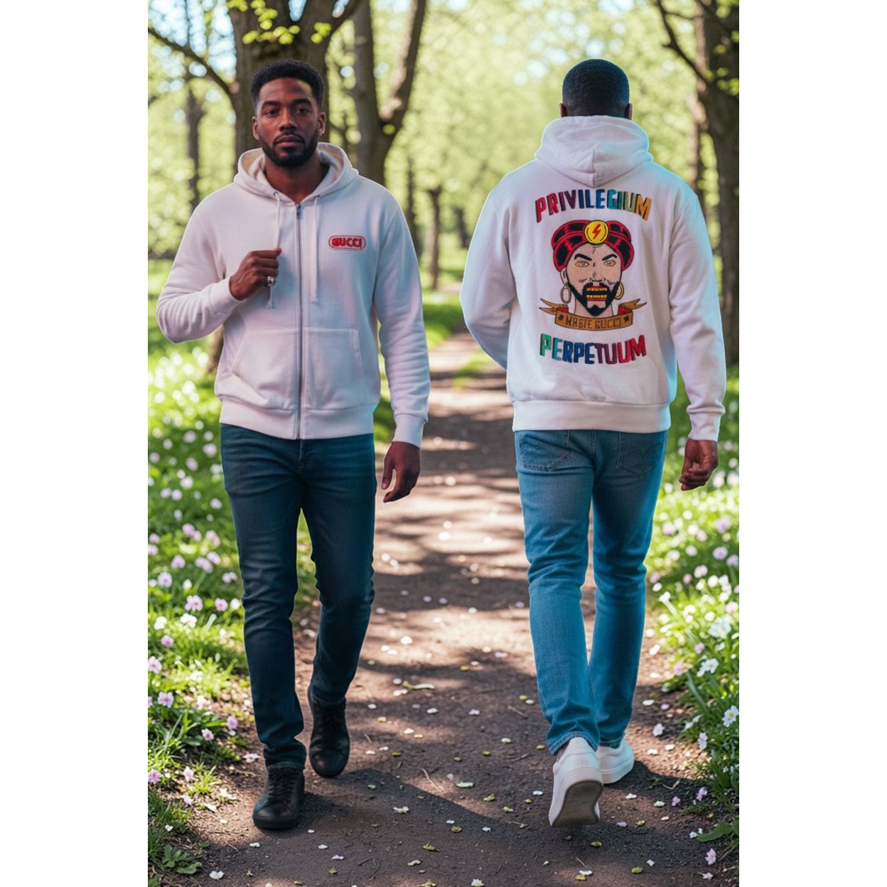 Gucci Magic Sergio Mora Privilegium Perpetuum Hoodie Sweatshirt Embroidered XL