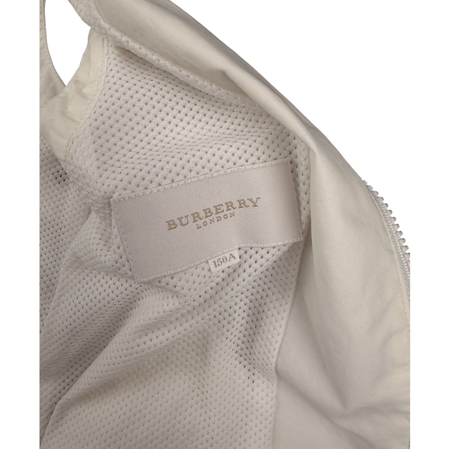 Burberry Hooded Lest Sleeveless White Vintage Vest XS Women