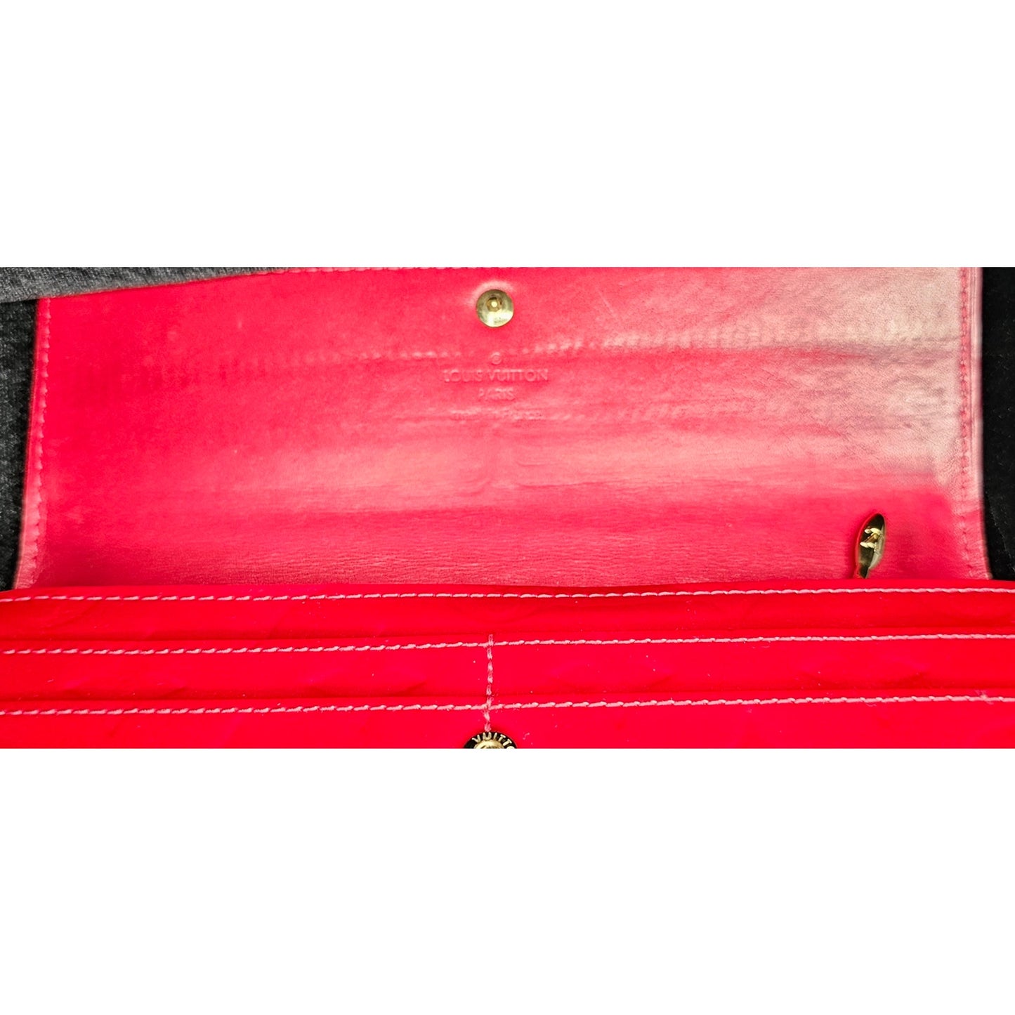 Louis Vuitton Vernis Red Portefeuille Sarah Wallet