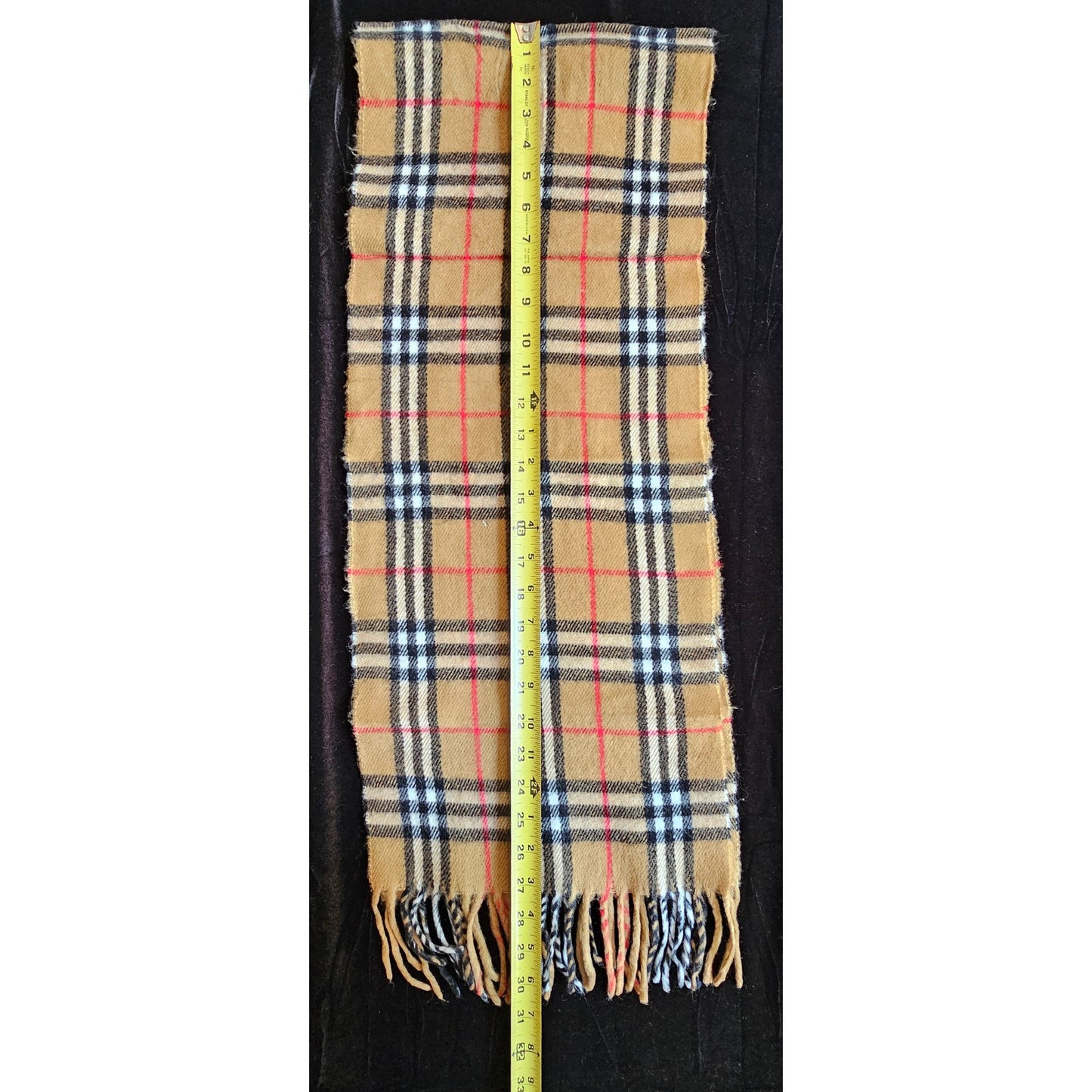 BURBERRYs of London 100% Lambswool BEIGE Scarf Nova Check Vintage (2)