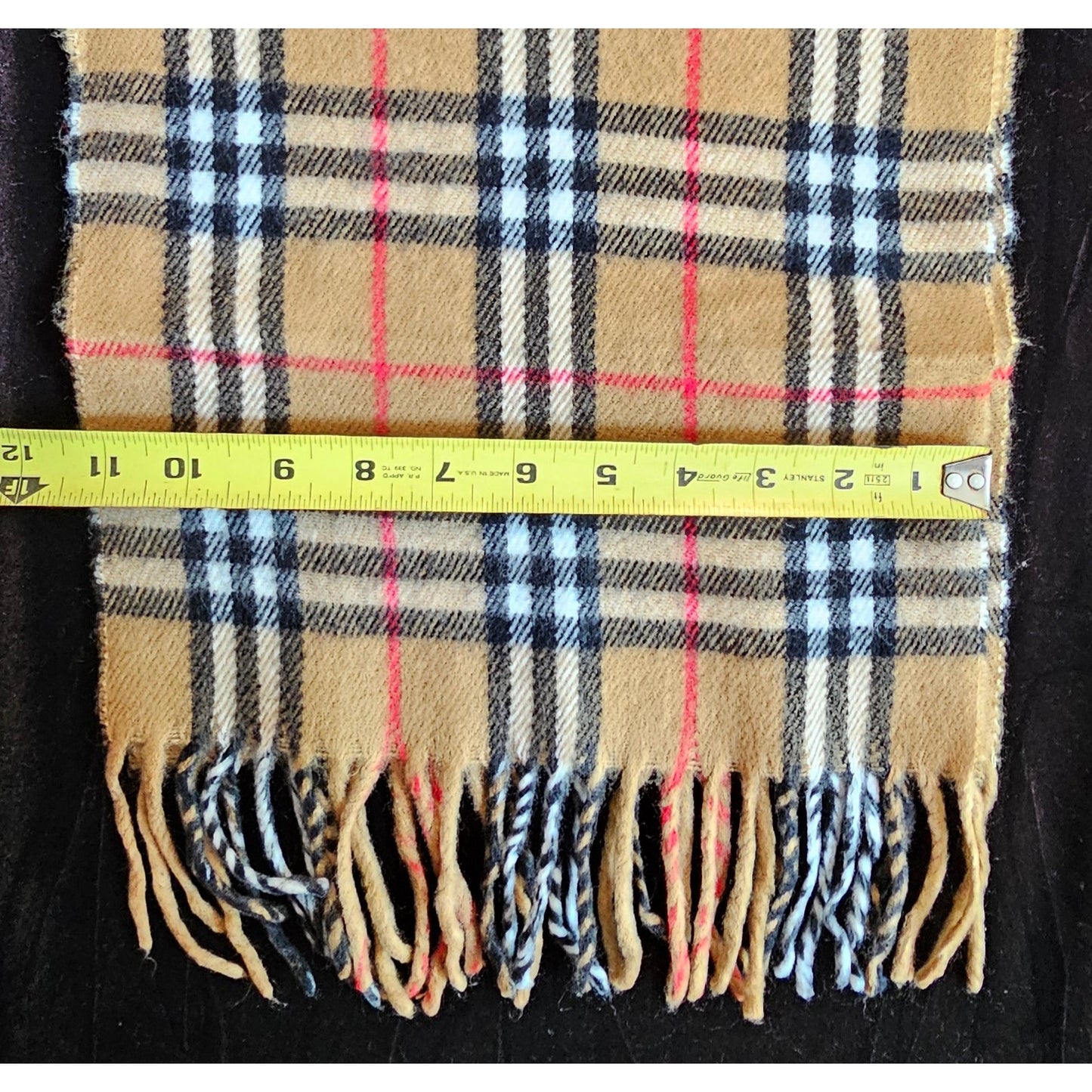 BURBERRYs of London 100% Lambswool BEIGE Scarf Nova Check Vintage (2)