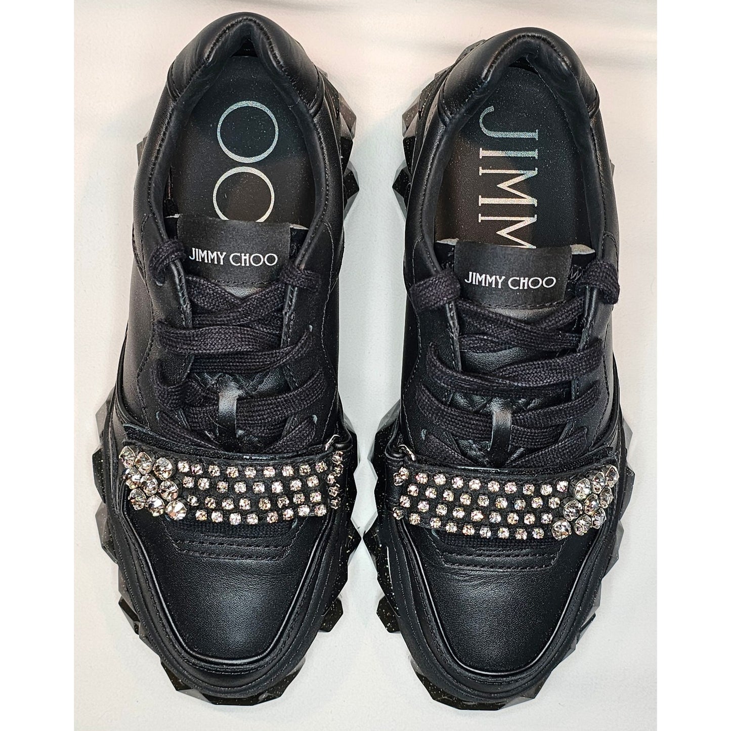 Jimmy Choo Diamond Leather Trainers Size 36