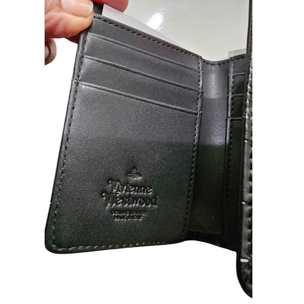 Vivienne Westwood Small Frame Wallet Croc Embossed