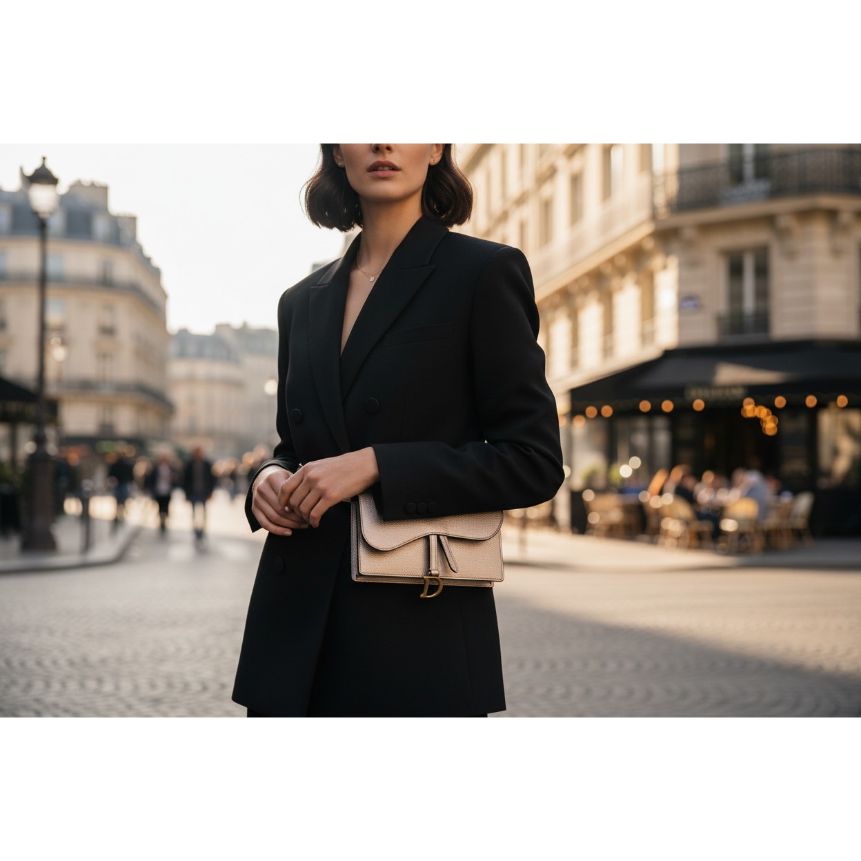 Christian Dior Metallic Grained Calfskin Saddle Belt Bag in gold