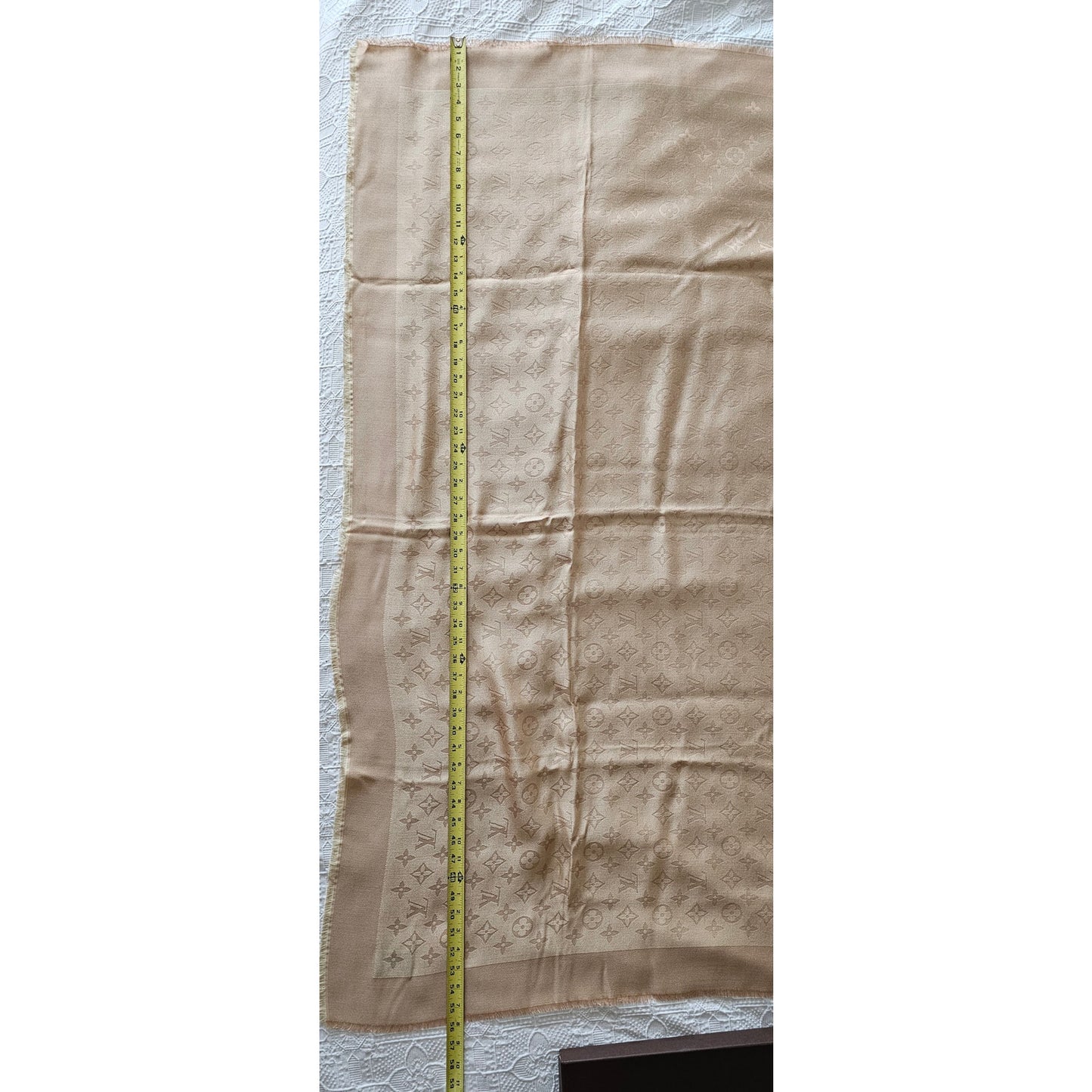 Louis Vuitton Silk Wool Monogram Shawl