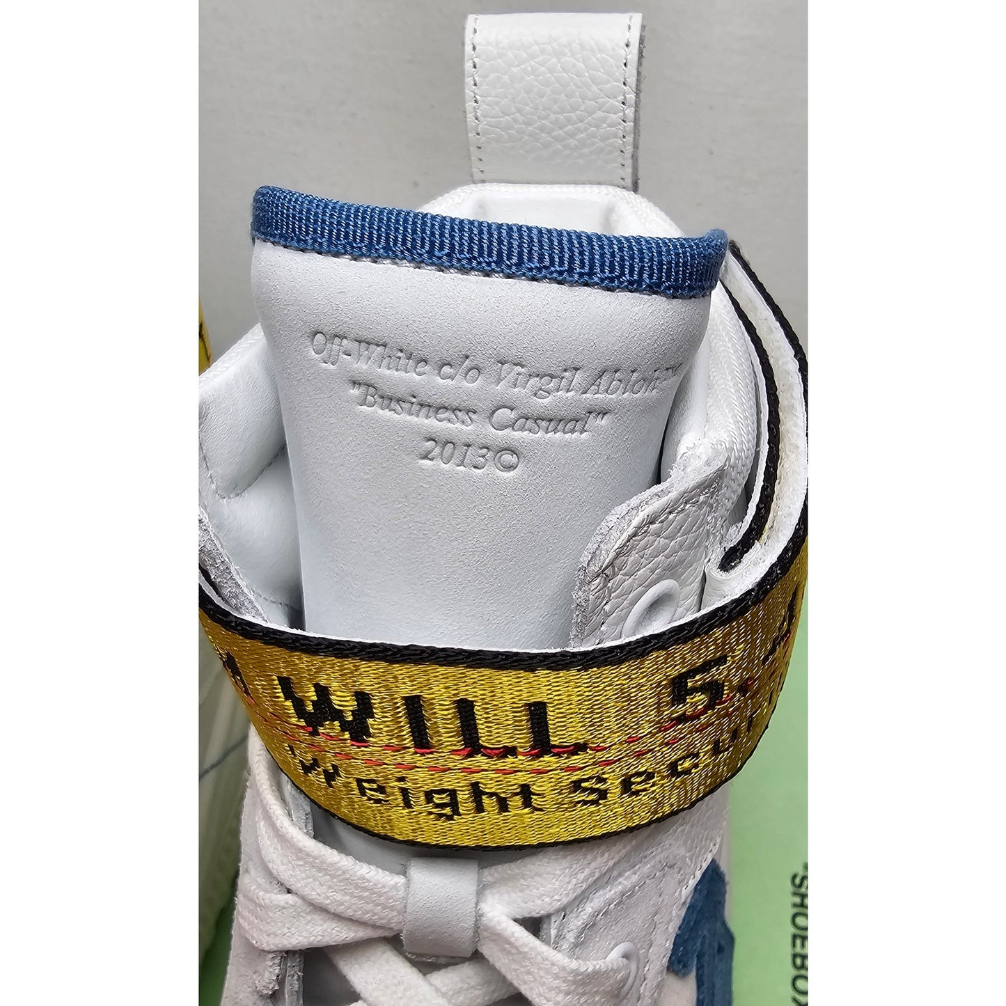 Off-White White c/o VIRGIL ABLOH Canvas and Leather Industrial High Top