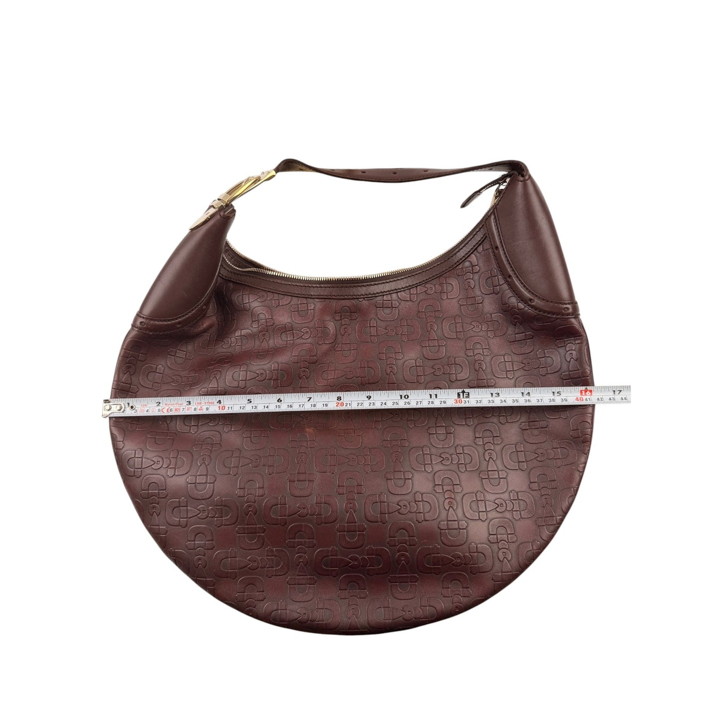 Gucci Horsebit embossed leather brown hobo bag