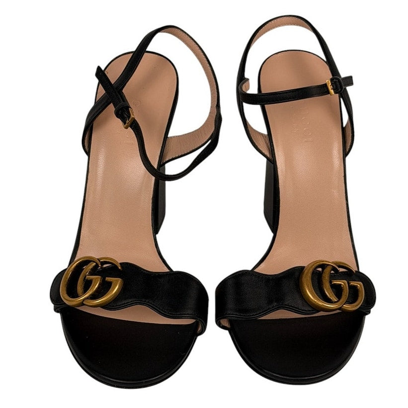 Gucci GG Marmont block-heel sandals Sz 36