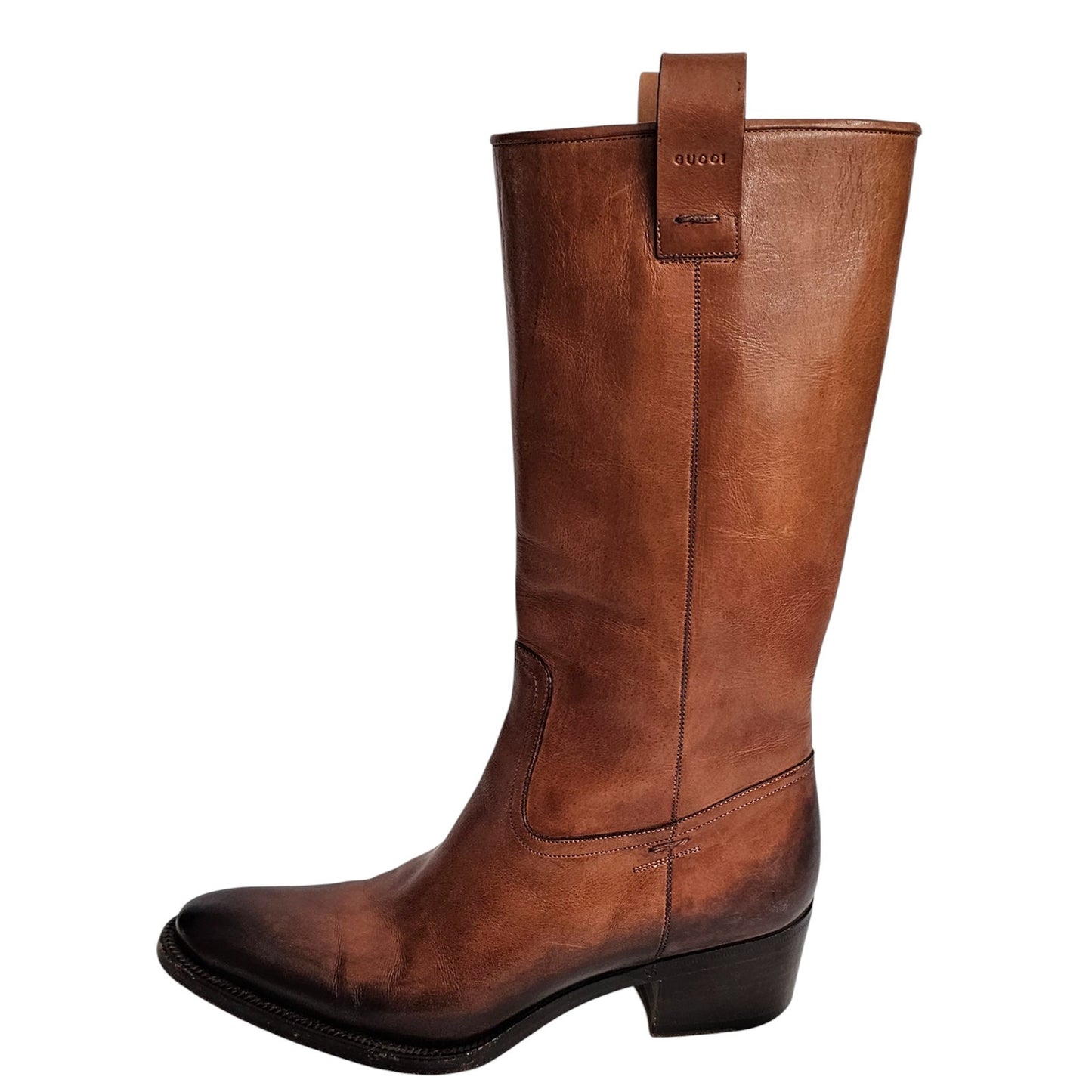 Gucci long boots cowhide calfskin