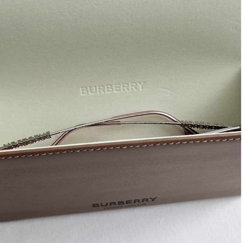 Burberry BE3143 Alexis Metal Sunglasses in Silver Pink