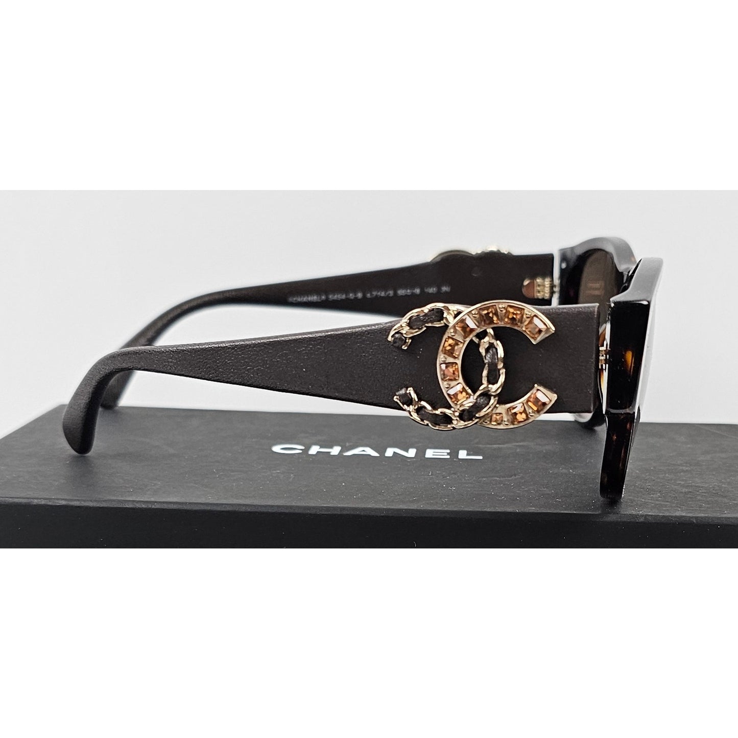 CHANEL Rectangle DARK HAVANA BROWN Sunglasses