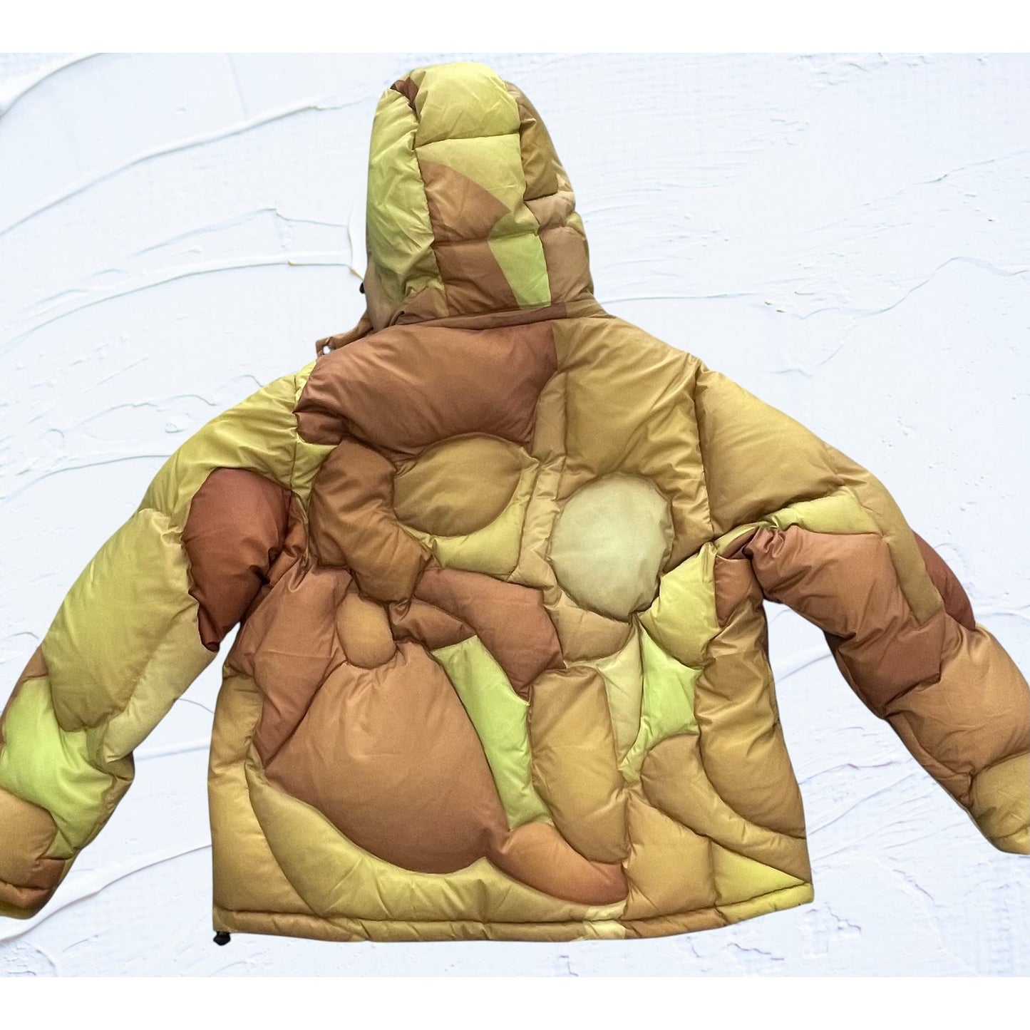 KidSuper Kissing Puffer Gold with Detachable Hood