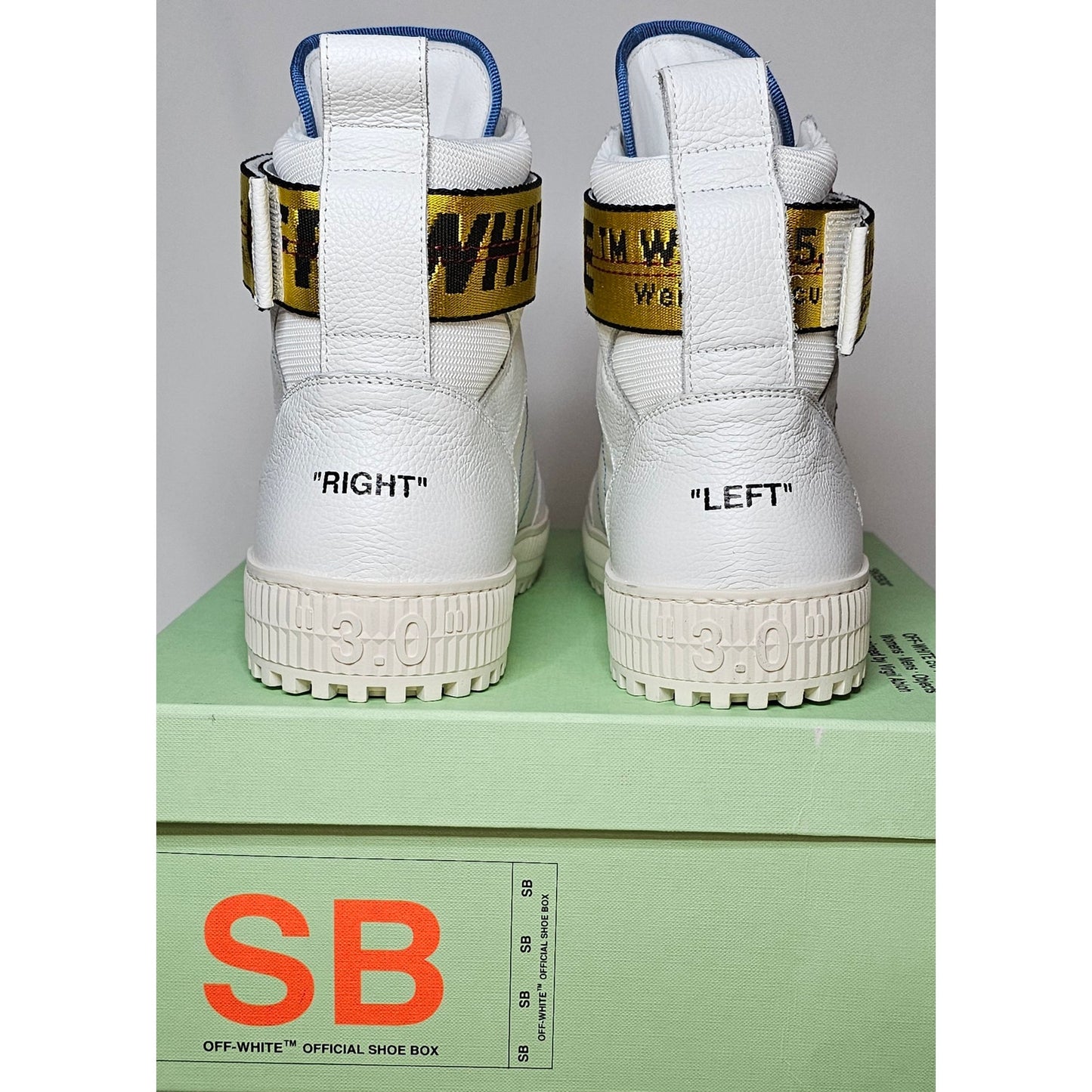 Off-White White c/o VIRGIL ABLOH Canvas and Leather Industrial High Top