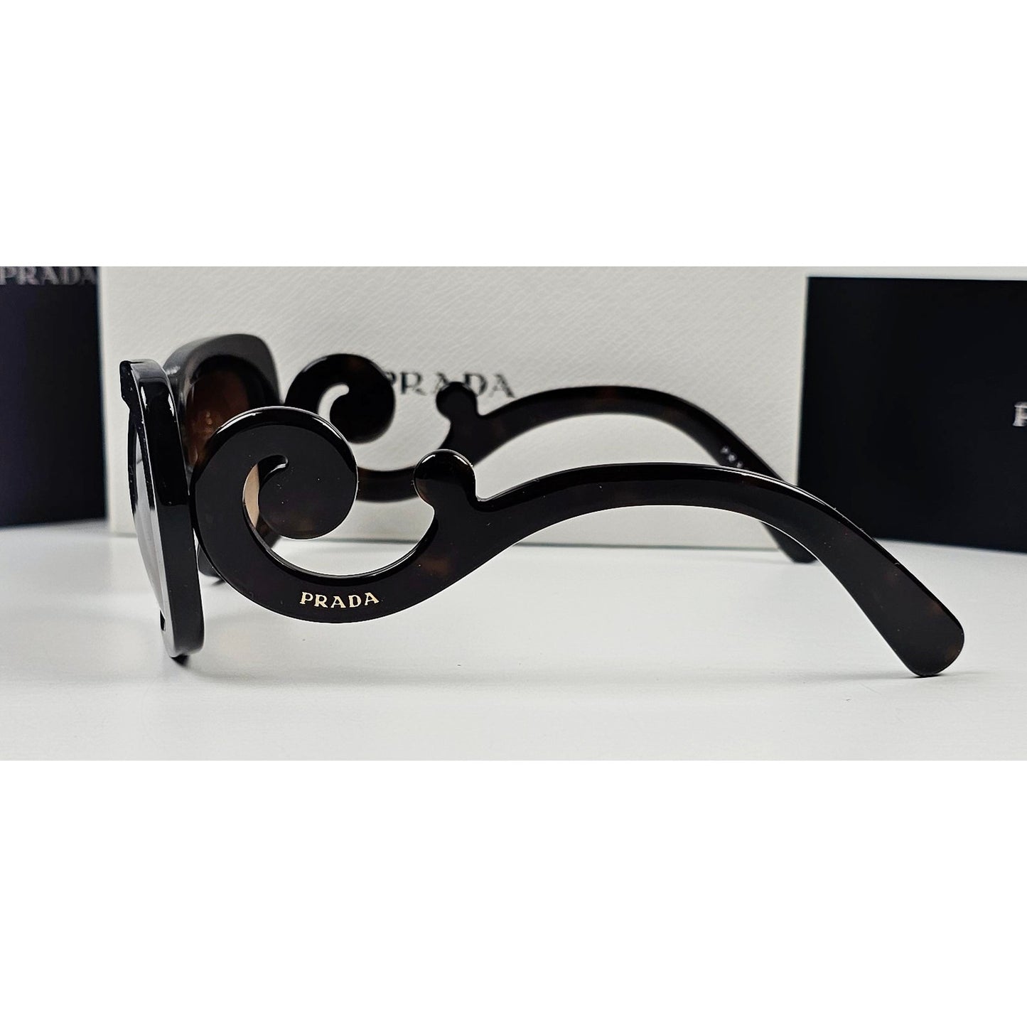 Prada Sunglasses Baroque Swirl Brown Square
