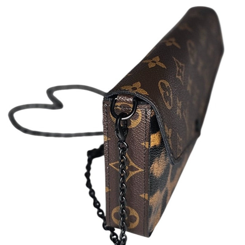 Louis Vuitton Felicie Pochette Monogram Canvas and Wild Animal Print