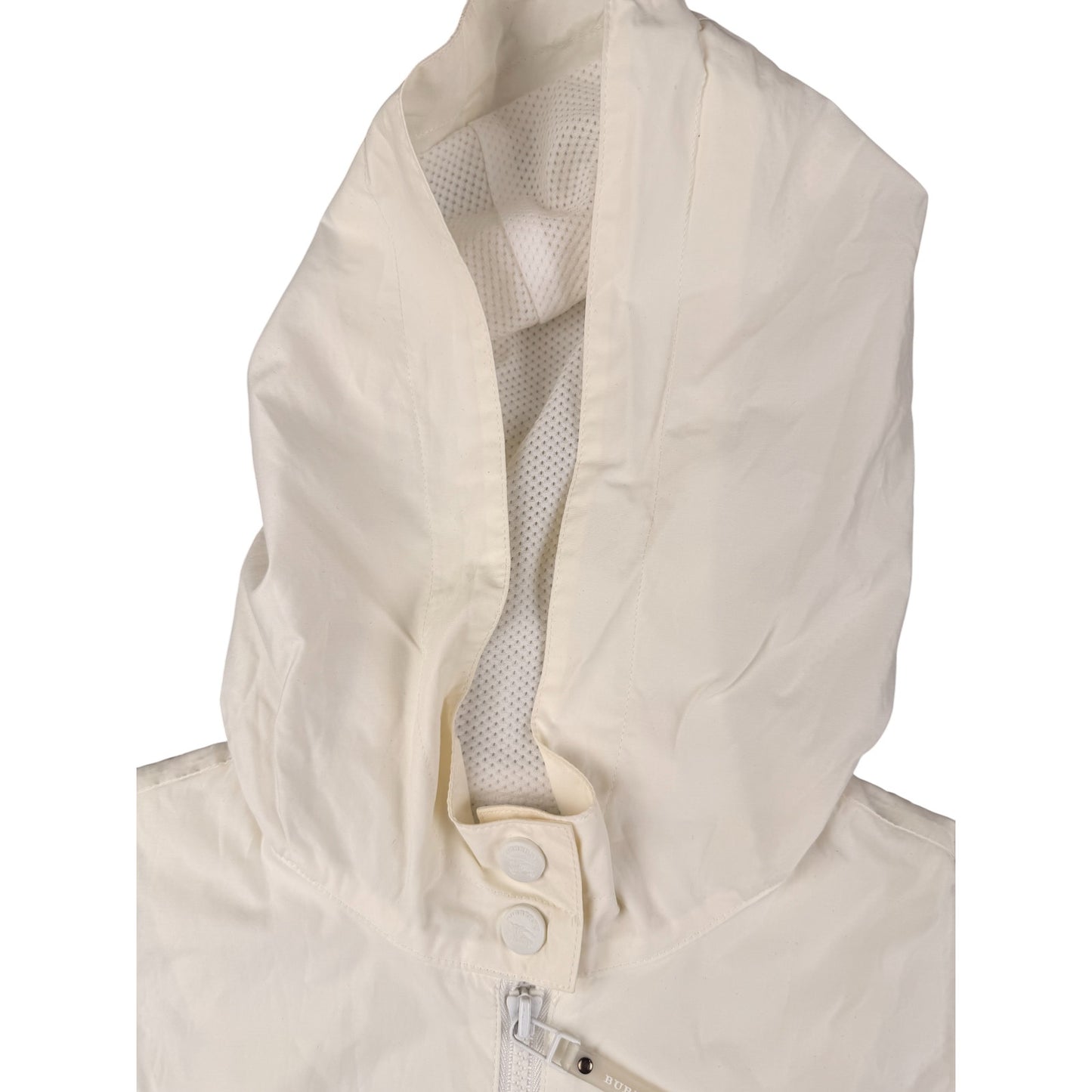 Burberry Hooded Lest Sleeveless White Vintage Vest XS Women