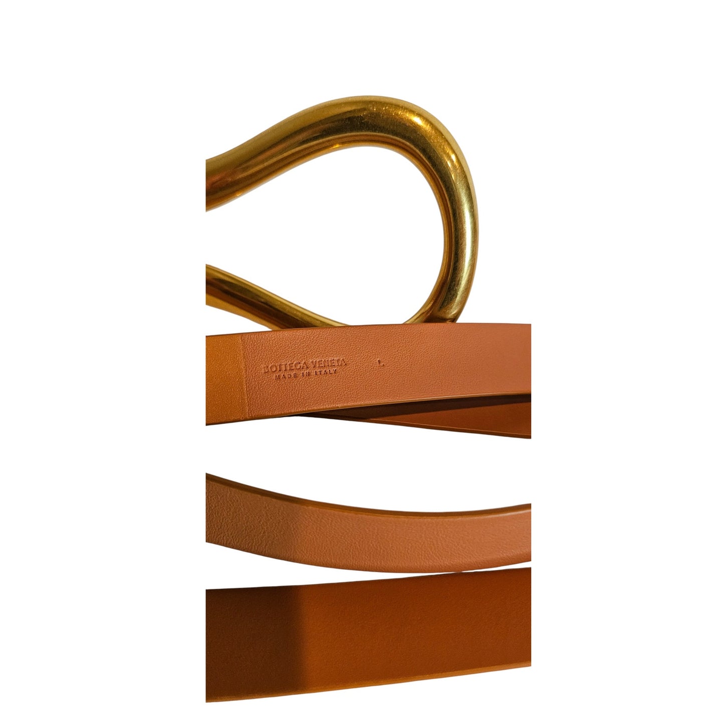 Bottega Veneta Double Strap Horsebit Buckle Belt Leather Wide