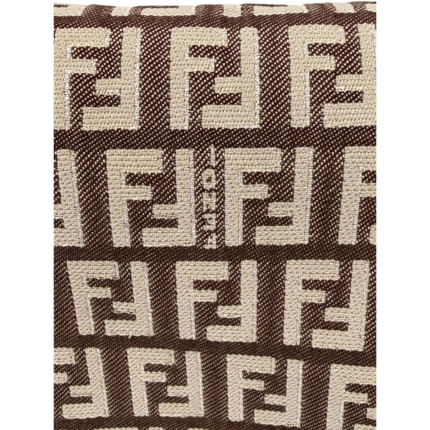 Fendi Beige/Brown Zucchino Fabric and Leather Mama Baguette Bag