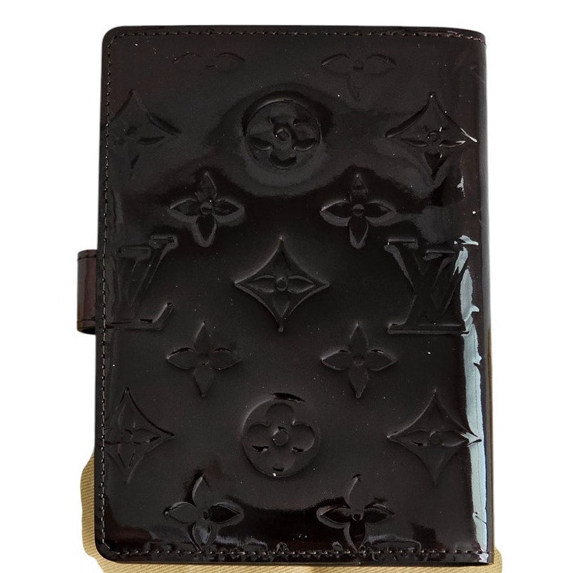 Louis Vuitton Monogram Vernis Agenda PM day planner cover in the color Amarante