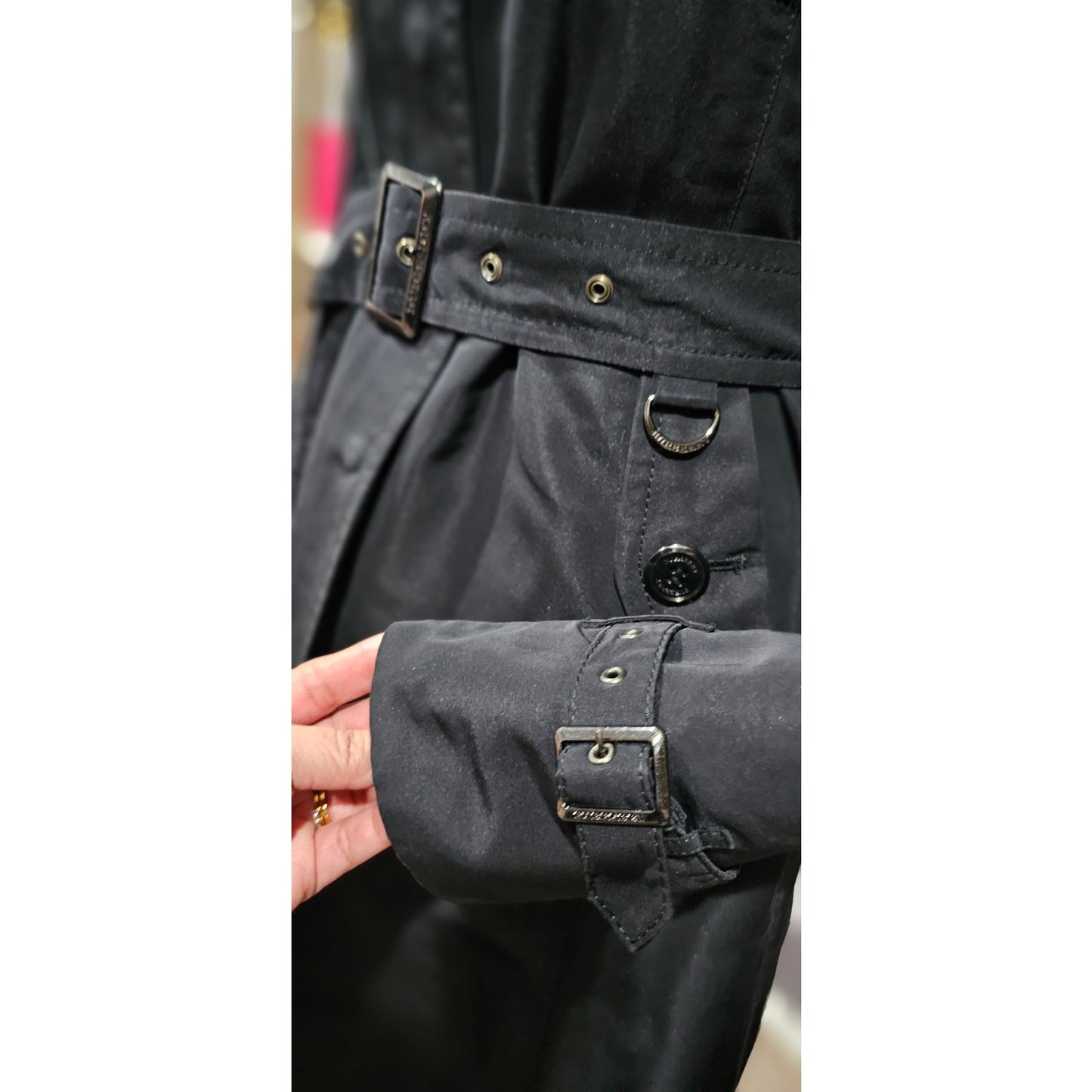 Burberry Belted Trench Coat with Nova Check Lining & Detachable Vest