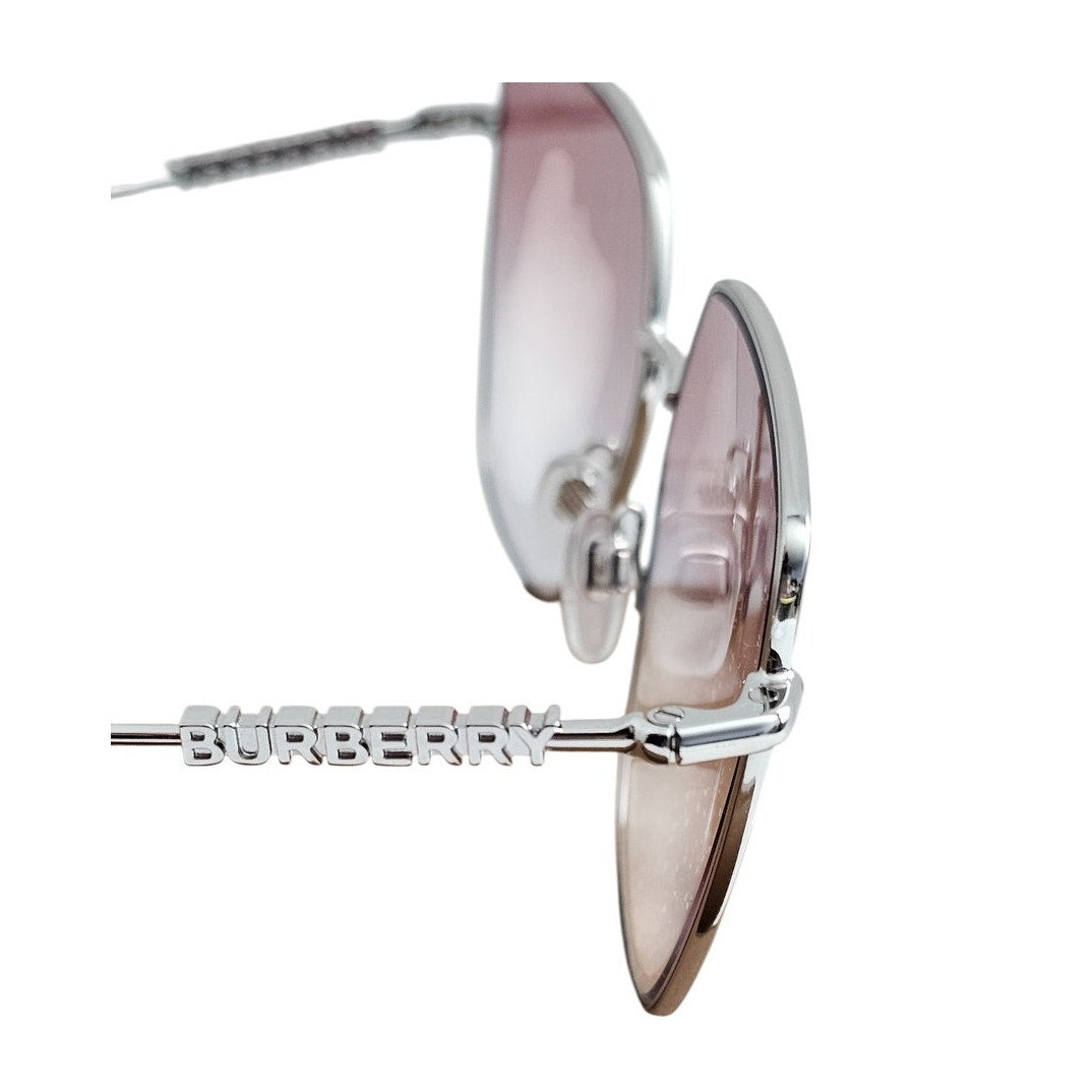 Burberry BE3143 Alexis Metal Sunglasses in Silver Pink