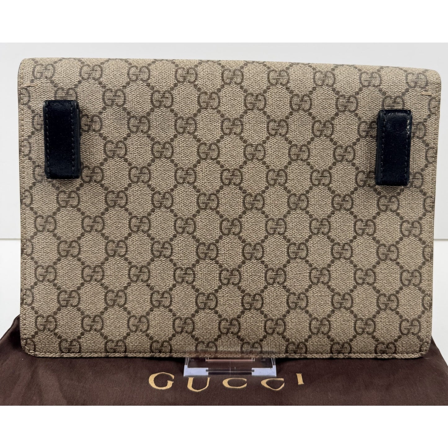 Gucci Black/Beige GG Supreme Canvas and Suede Dionysus Belt Bag/Clutch