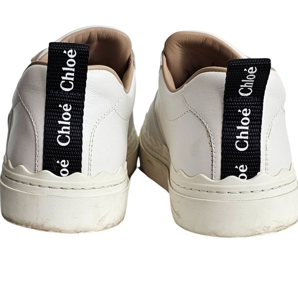 Chloé Lauren logo-strap leather slip-on sneaker Size 35