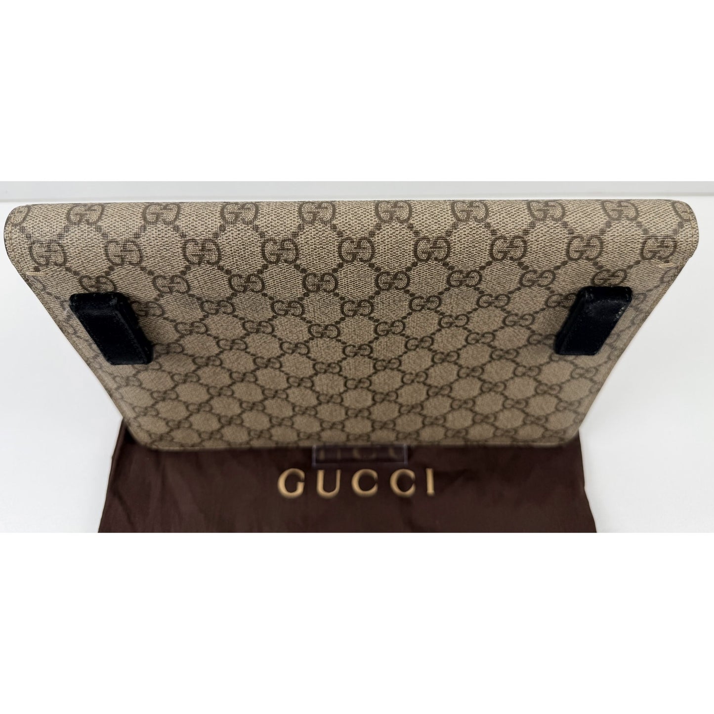 Gucci Black/Beige GG Supreme Canvas and Suede Dionysus Belt Bag/Clutch