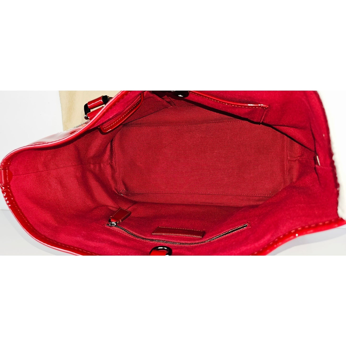 Burberry Red Nova Check Coated Canvas/Vinyl Tote