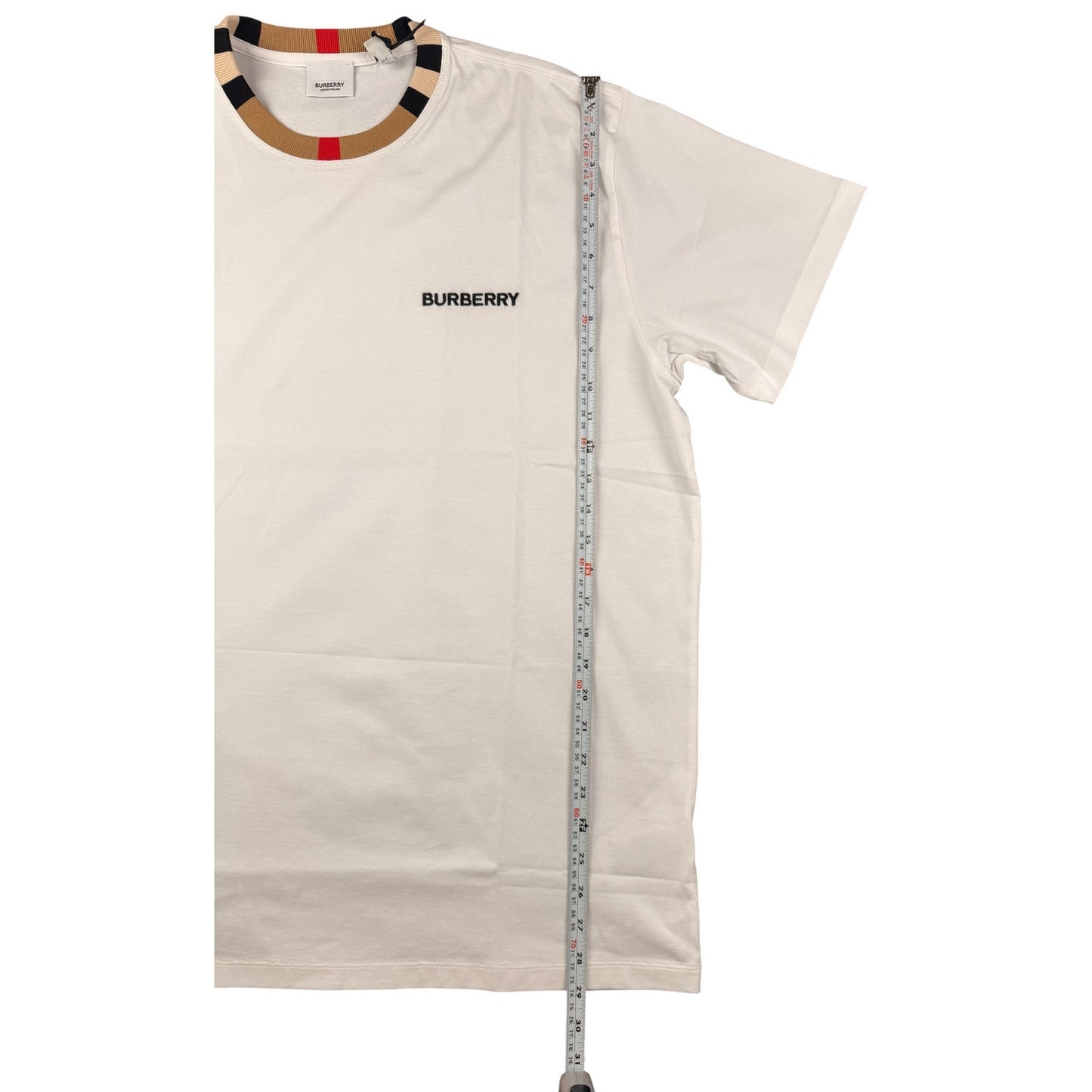 Burberry Men's 'Jayson' Icon Stripe Trim Cotton T-Shirt NWT Sz M
