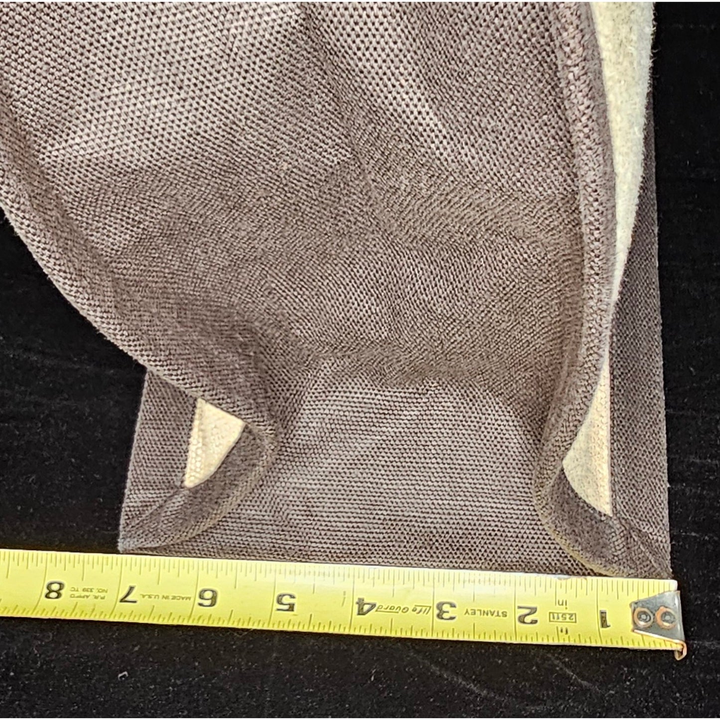 Saint Laurent Rive Gauche tote bag in natural linen and dark brown calfskin leather