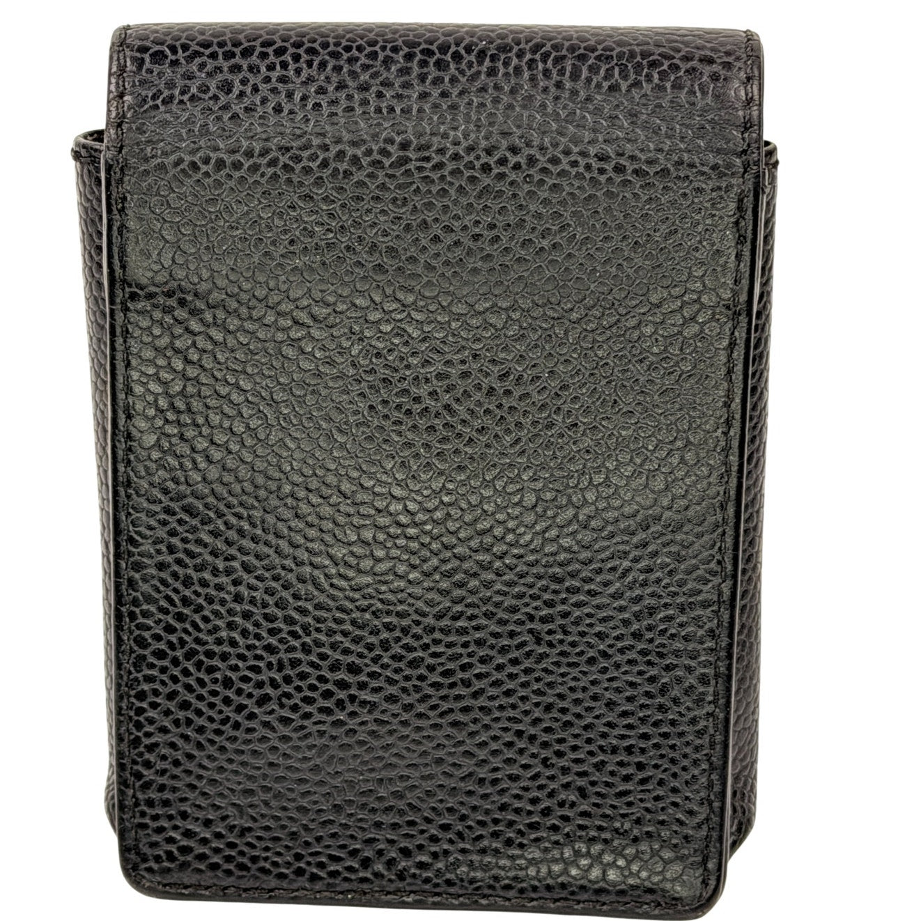 Chanel Black Caviar Leather CC Cigarette Case