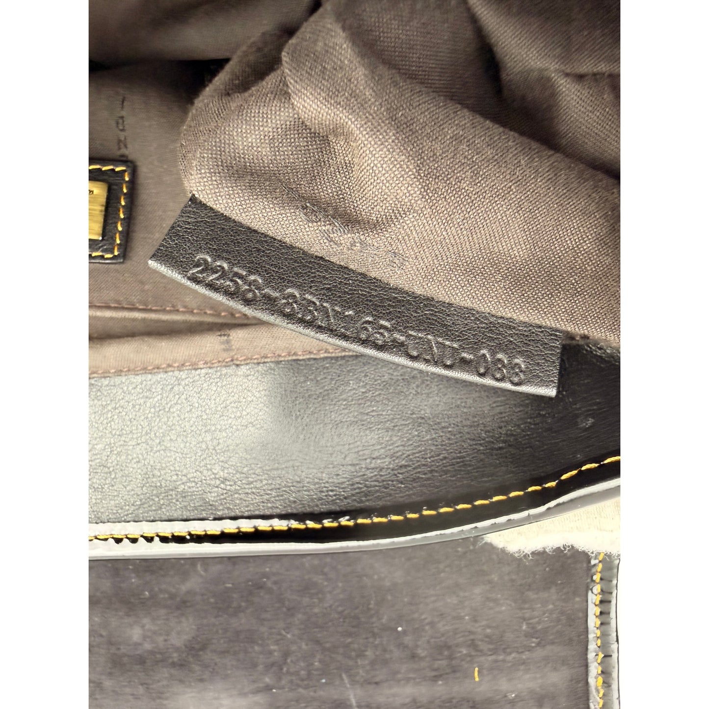Fendi Black Patent Leather B Bag